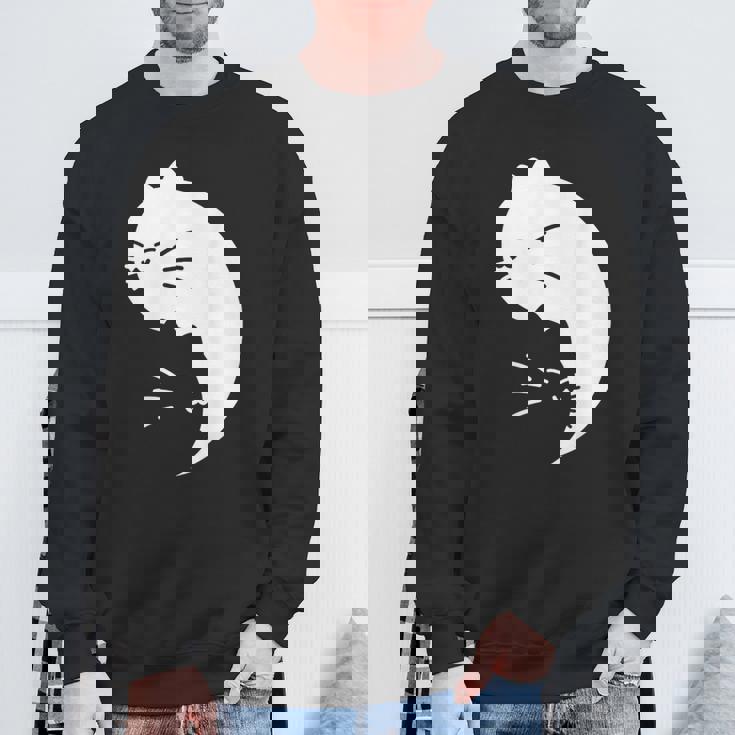 猫 陰陽 反対 調和 エネルギー 子猫 スウェットシャツ 高齢者への贈り物