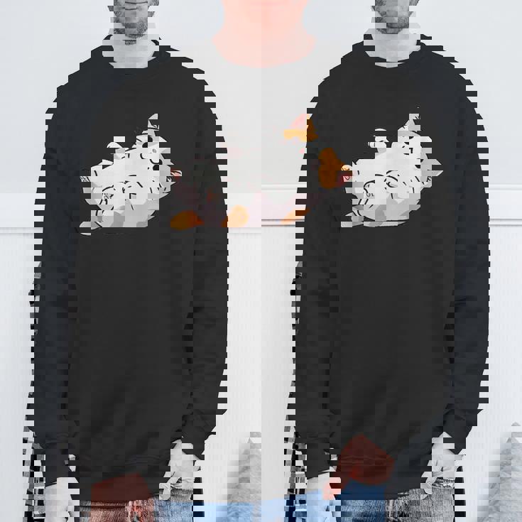 猫のへそ天 Cat Belly Trap スウェットシャツ 高齢者への贈り物