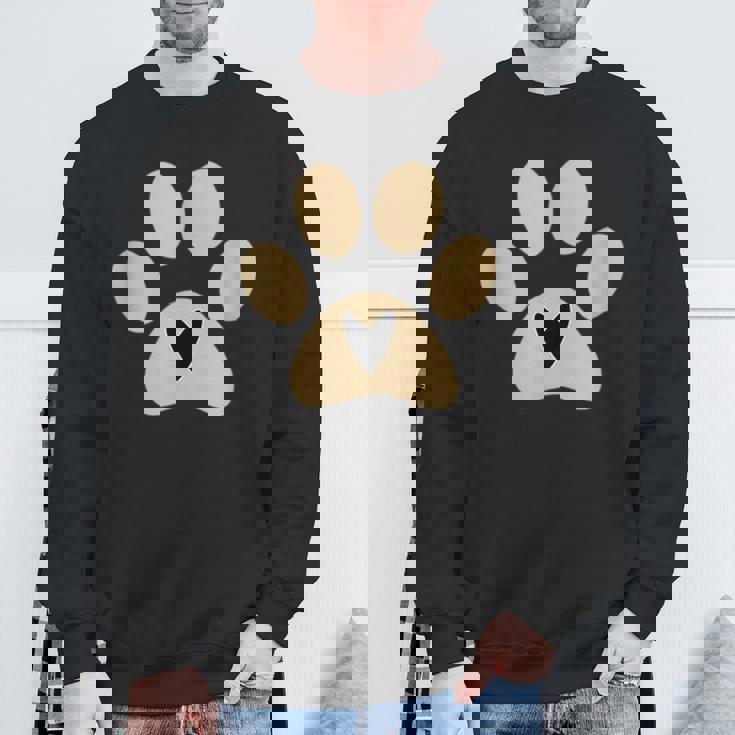 猫や犬の愛好家のための足付きハート スウェットシャツ 高齢者への贈り物