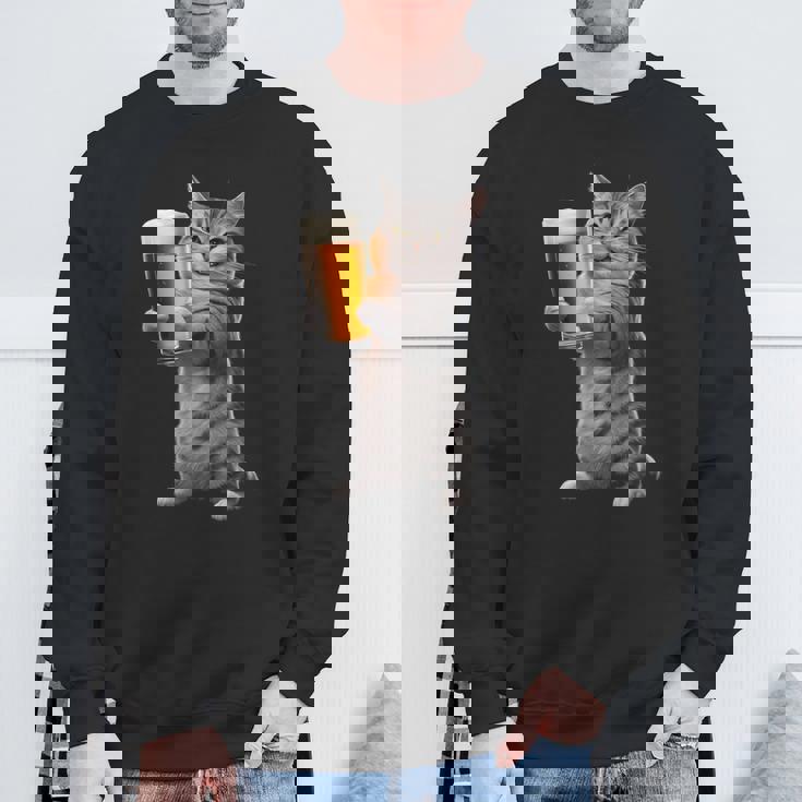 猫ビール スウェットシャツ 高齢者への贈り物