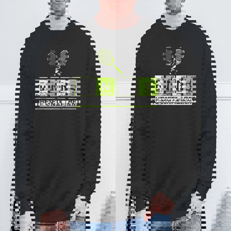 理科 先生 化学 教授 テニス 選手 スポーツ スウェットシャツ 高齢者への贈り物