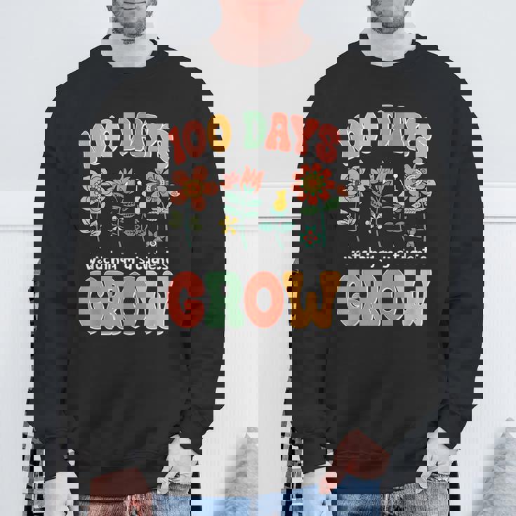 生徒たちの成長を見守る100日 学校教師の100日 スウェットシャツ 高齢者への贈り物