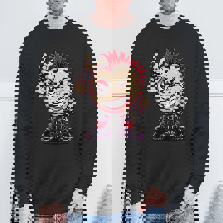 生意気なパンクロックロッカー イロとブーツ付き 面白いパンク スウェットシャツ 高齢者への贈り物