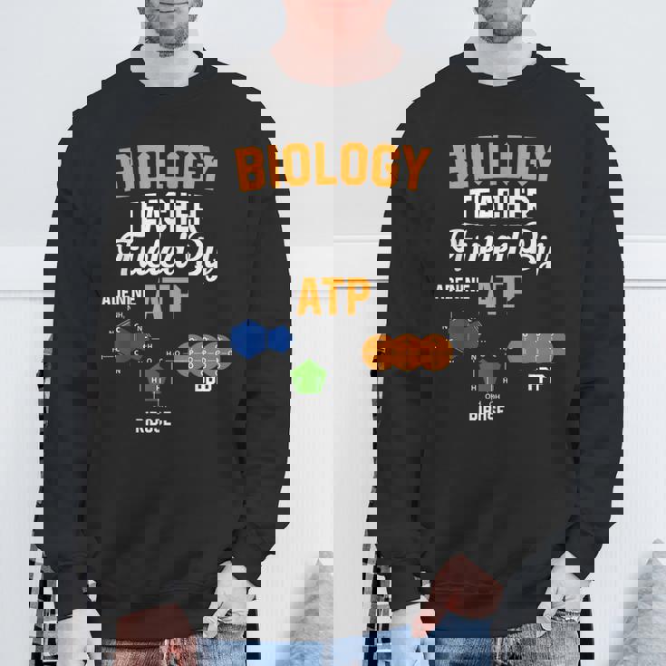 生物学教師 Fueled By Atp 面白い教師 生物学者ギフト スウェットシャツ 高齢者への贈り物