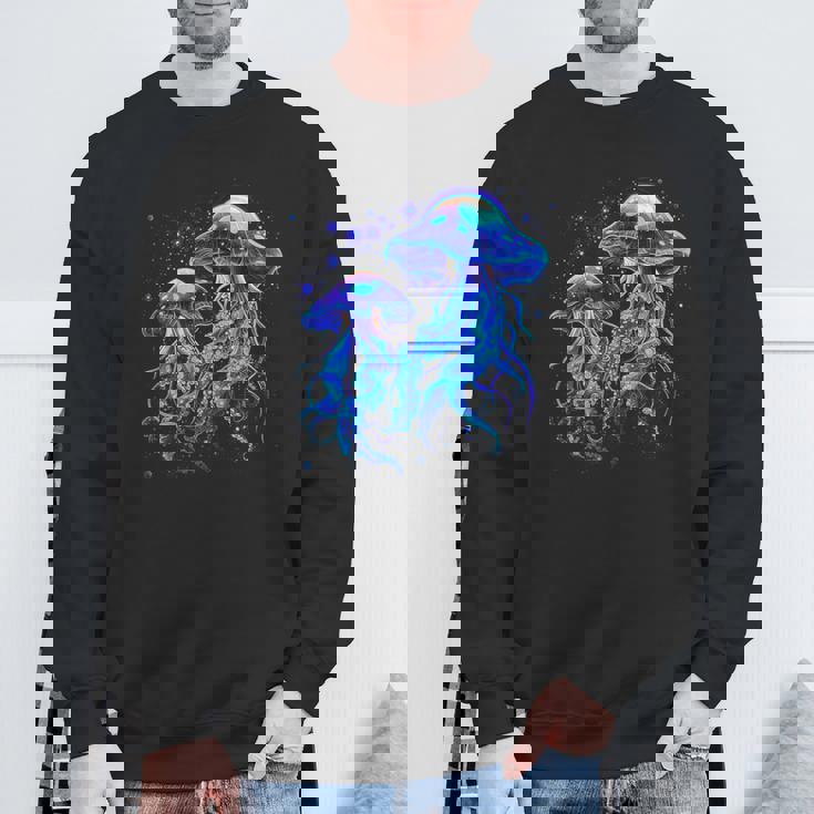 生物発光発光クラゲ スウェットシャツ 高齢者への贈り物