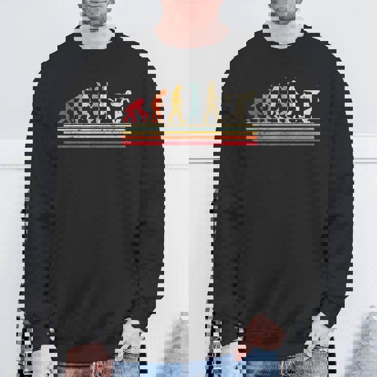 男のtシャツビンテージレトロの面白いボウリングの進化 スウェットシャツ 高齢者への贈り物