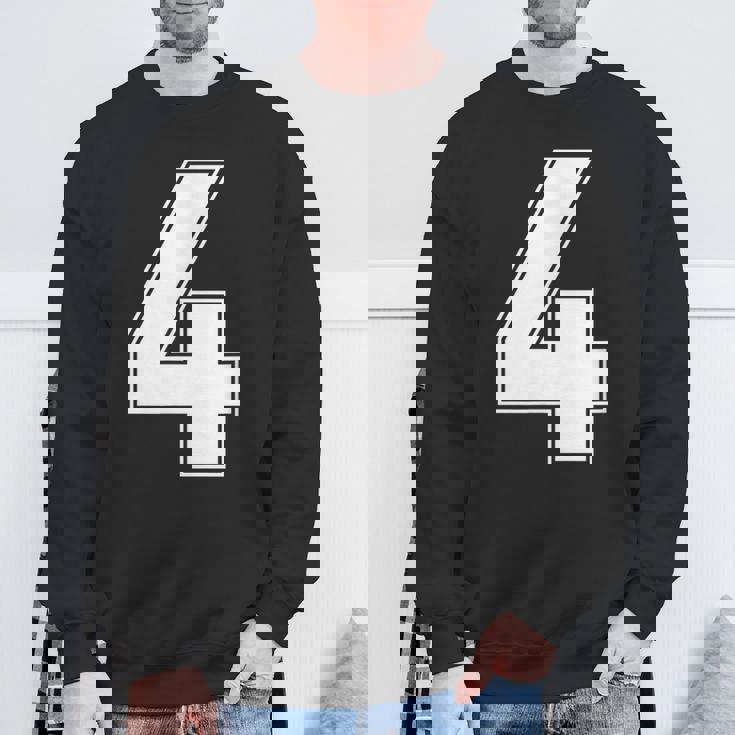 番号4 Fourports アスレチック チーム ジャージー バーシティ ユニフォーム スウェットシャツ 高齢者への贈り物