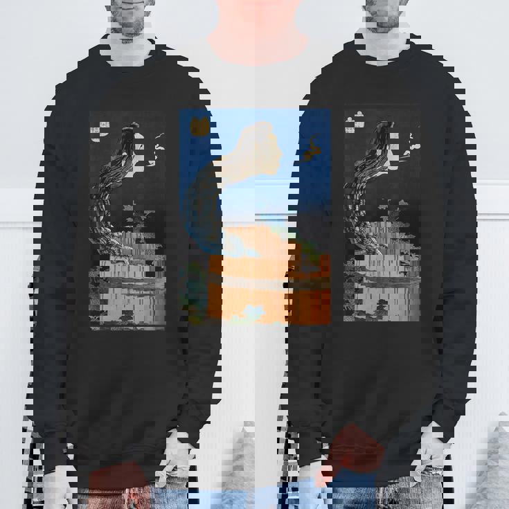 番町皿屋敷 百物語 怪談 葛飾 北斎 お皿のマンション お菊 日本美術 ハロウィン スウェットシャツ 高齢者への贈り物