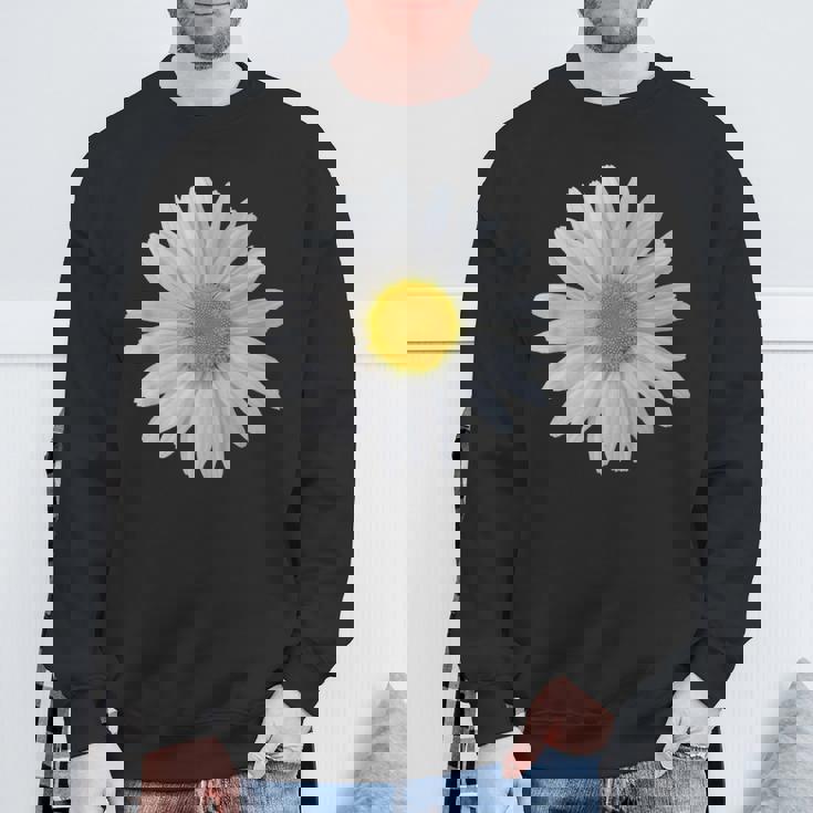 白いデイジーの花、咲くデイジー、花、花、デイジー スウェットシャツ 高齢者への贈り物