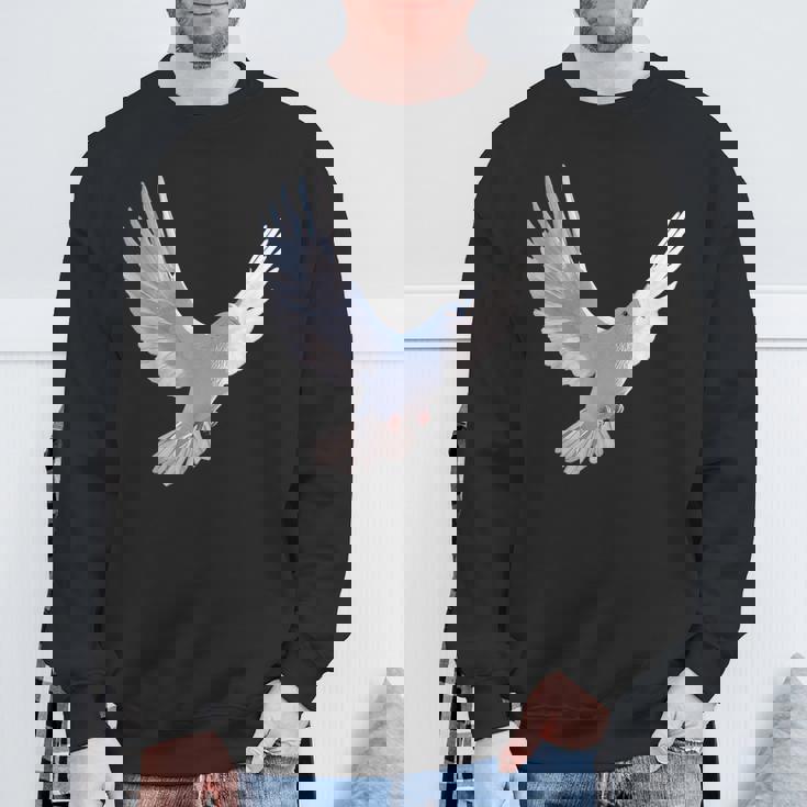 白いハト 白いキジバト 甘いハト スウェットシャツ 高齢者への贈り物