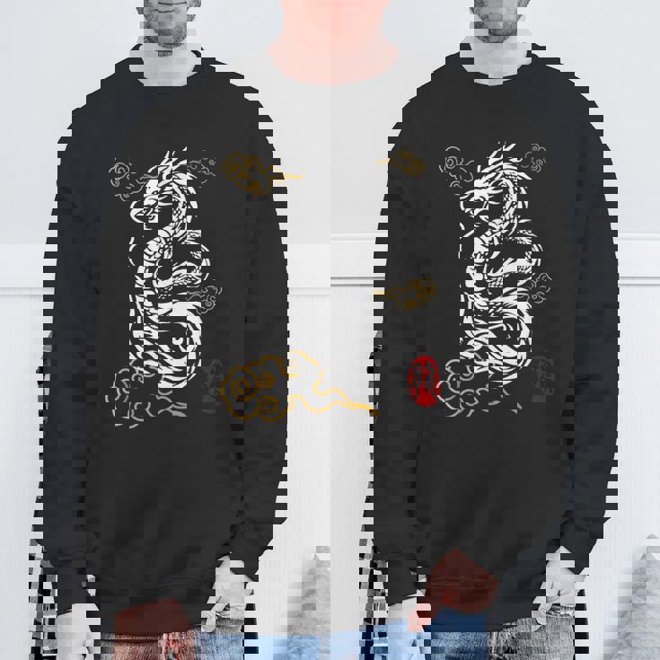 白龍、日本文化、縁起の良い スウェットシャツ 高齢者への贈り物