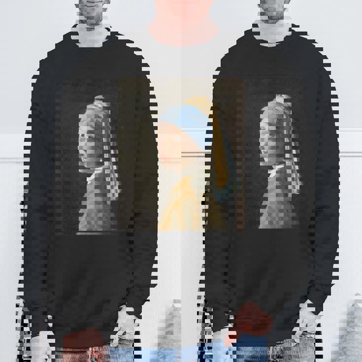 真珠の耳飾りの少女／フェルメール【世界の名画】（高精細画像）Vermeer 美術館アート 油絵 スウェットシャツ 高齢者への贈り物