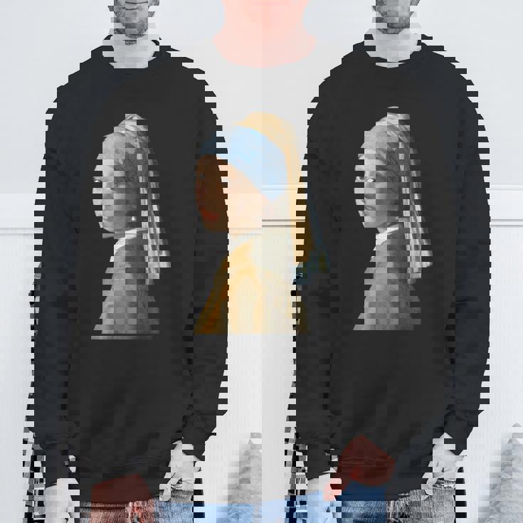 真珠の耳飾りの少女／フェルメール（切り抜き）【世界の名画】Johannesermeer 青いターバン 美術館アート スウェットシャツ 高齢者への贈り物