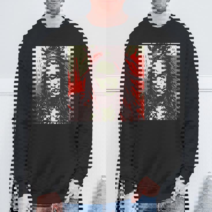 真面目な女王 野生の髪と尖った王冠 スウェットシャツ 高齢者への贈り物