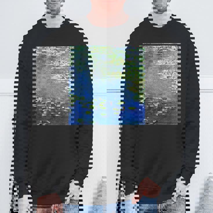 睡蓮の絵 スウェットシャツ 高齢者への贈り物