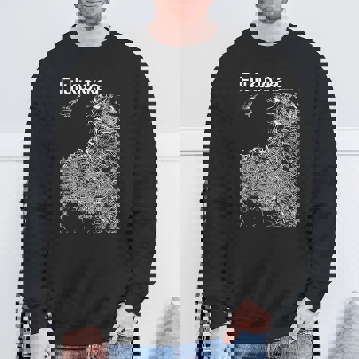 福岡ジャパン クラシック シティ マップ グラフィック スウェットシャツ 高齢者への贈り物