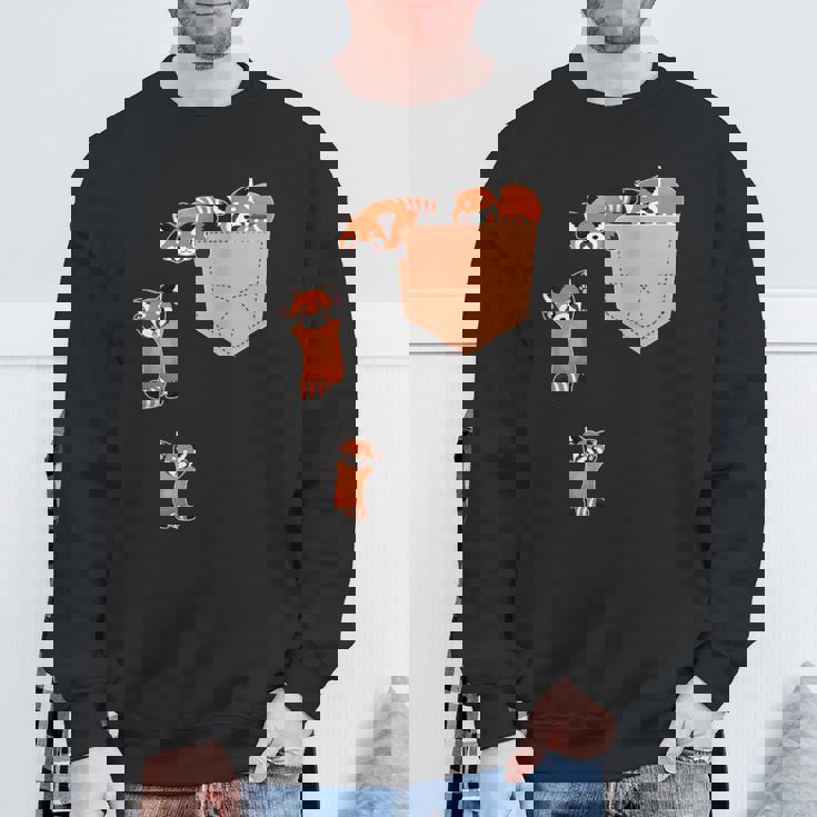 私のポケットファニーで家族のレッドパンダ スウェットシャツ 高齢者への贈り物