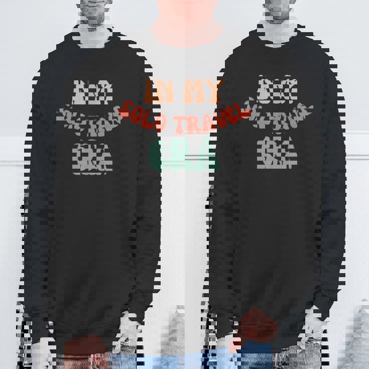 私の一人旅の時代一人旅おもしろい スウェットシャツ 高齢者への贈り物