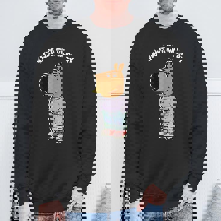 私の新しいキャラクターはチル・ガイ・ファニー・アイ・アム・ア・チル・ガイ スウェットシャツ 高齢者への贈り物