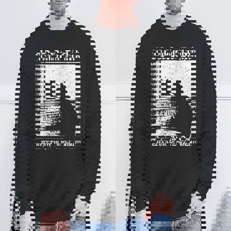 私はそうは思わないから黒猫は哲学者じゃない スウェットシャツ 高齢者への贈り物