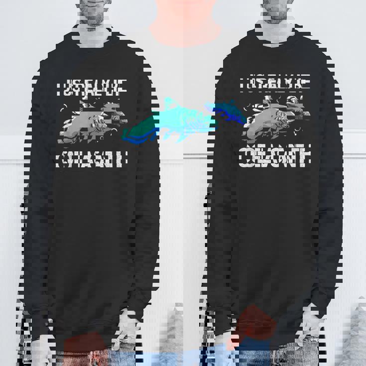 私はシーラカンスが本当に好きです スウェットシャツ 高齢者への贈り物