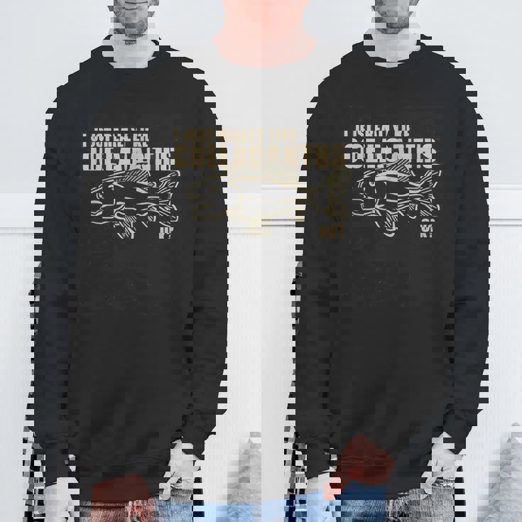 私はシーラカンスが本当に好きですok スウェットシャツ 高齢者への贈り物