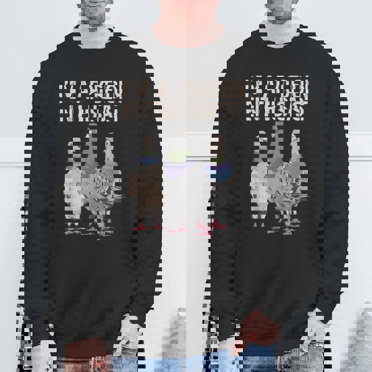 私はハト愛好家ですハト好き スウェットシャツ 高齢者への贈り物