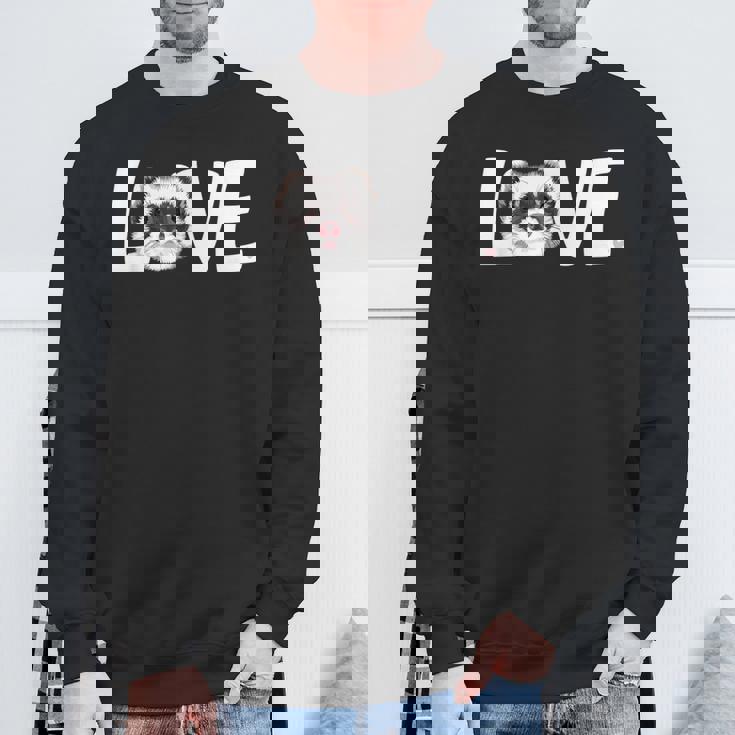 私はフェレットが大好きです Love Ferret スウェットシャツ 高齢者への贈り物