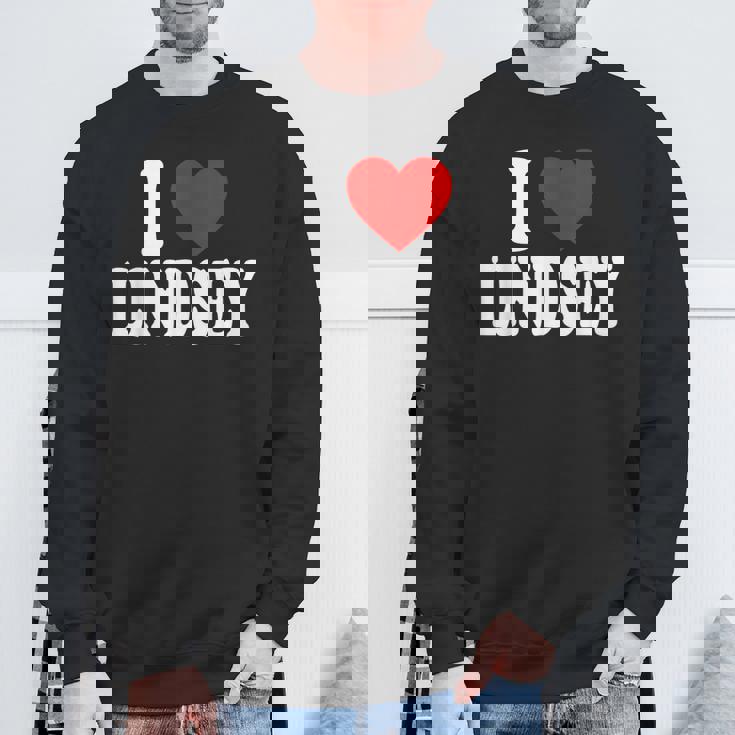 私はリンジーが大好きです スウェットシャツ 高齢者への贈り物