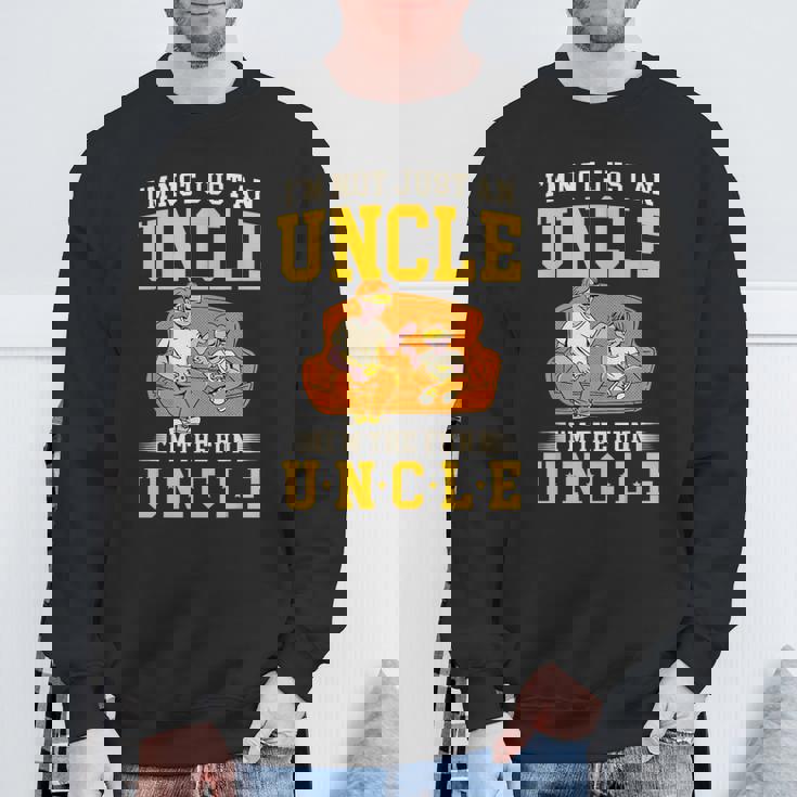 私は楽しいおじさんです 面白いパーティー愛好家のおじさん コスチュームのおじさん スウェットシャツ 高齢者への贈り物