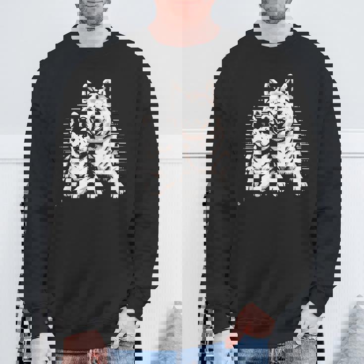 秋田犬 グラフィックtシャツ レディース メンズ スウェットシャツ 高齢者への贈り物