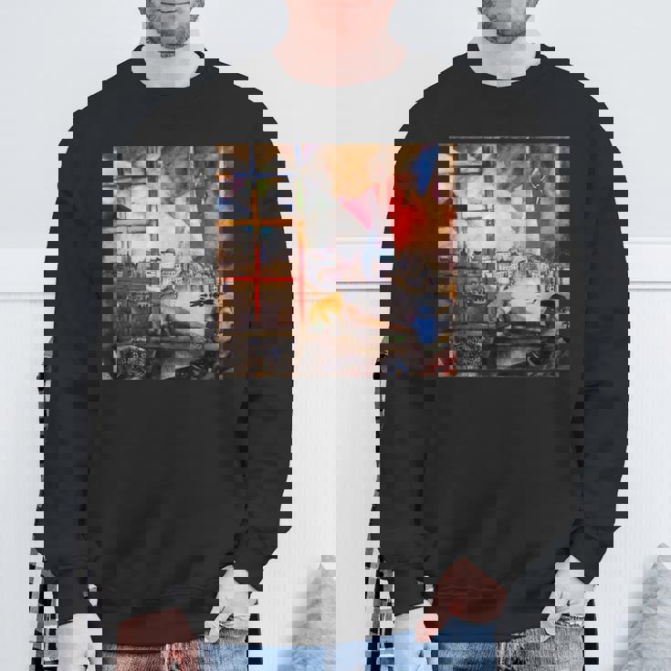 窓を通るパリ マルク・シャガール スウェットシャツ 高齢者への贈り物