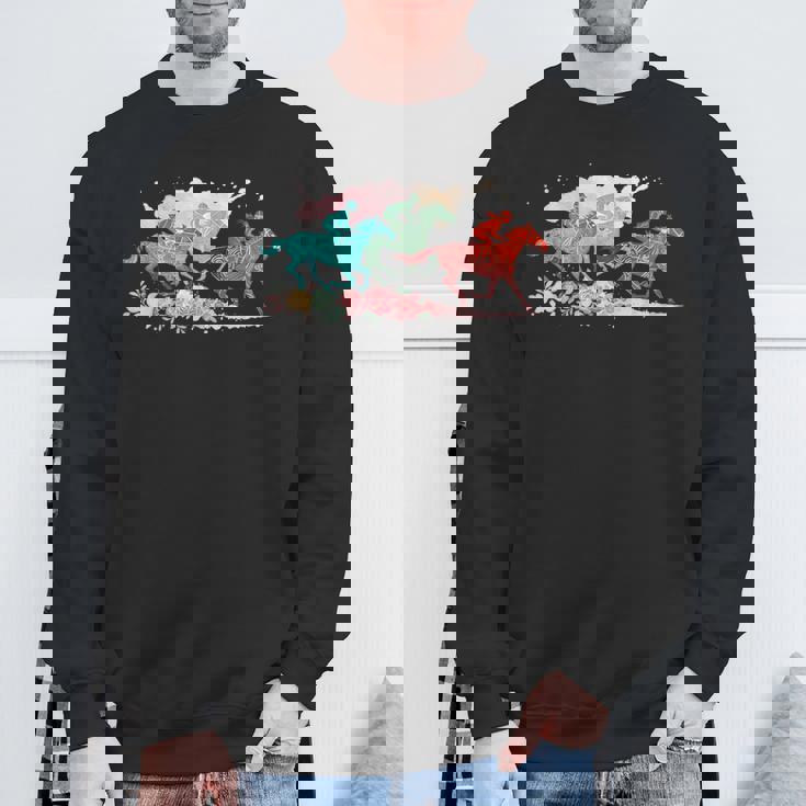 競馬 乗馬 トラックレース ロデオ 乗馬 ライダー スウェットシャツ 高齢者への贈り物