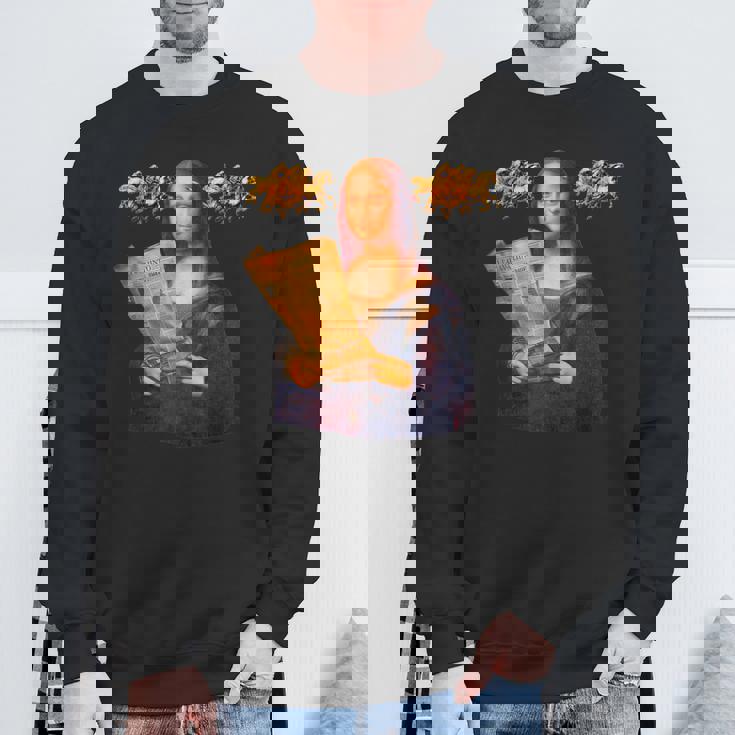 競馬 馬tシャツ モナリザ おもしろ ウマ レース 馬 乗馬 競馬 面白いtシャツ メンズ グッズ ネタ 大人 男性 スウェットシャツ 高齢者への贈り物