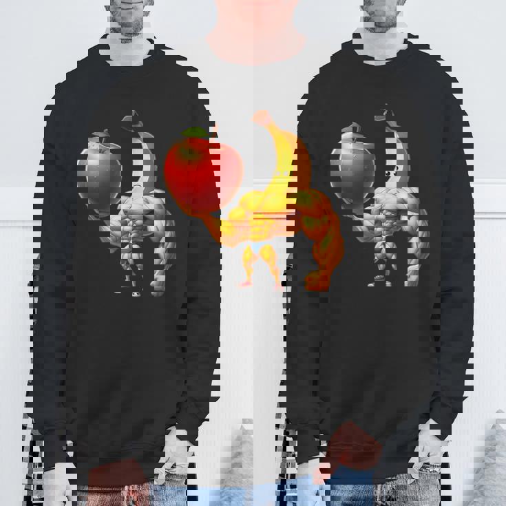 筋肉バナナリフティングジャイアントアップル スウェットシャツ 高齢者への贈り物