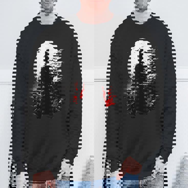 筒垣 ステンシル 染付 日本 美術 ギフト おもしろ スウェットシャツ 高齢者への贈り物