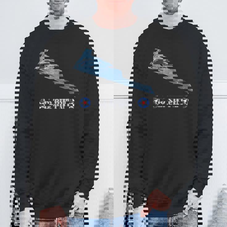 米軍機ステルス爆撃機b2スピリット スウェットシャツ 高齢者への贈り物