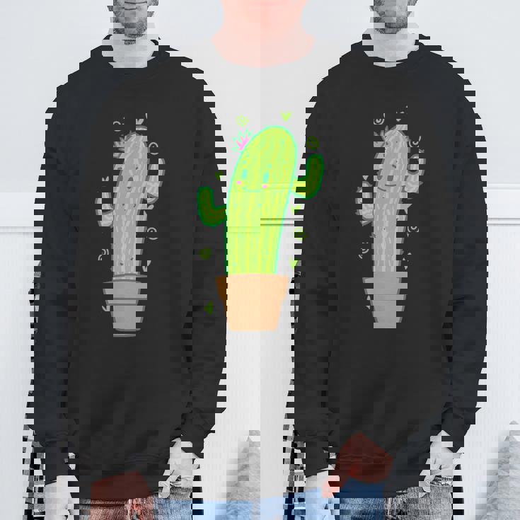 素敵なムードのサボテン スウェットシャツ 高齢者への贈り物