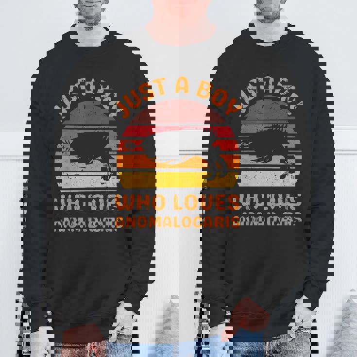 絶滅した節足動物アノマロカリスが大好きなただの少年 スウェットシャツ 高齢者への贈り物