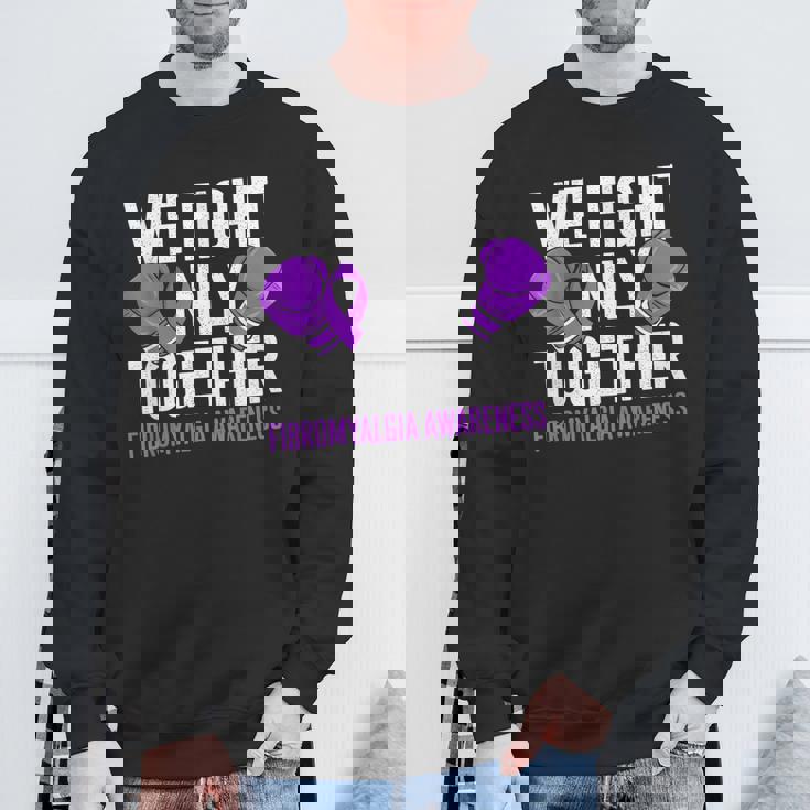 線維筋痛症啓発 パープルリボン We Fightonly Together スウェットシャツ 高齢者への贈り物