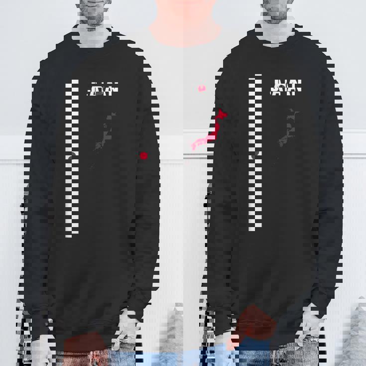 縦型日本国旗、文字「Japan」&シルエットマップ スウェットシャツ 高齢者への贈り物