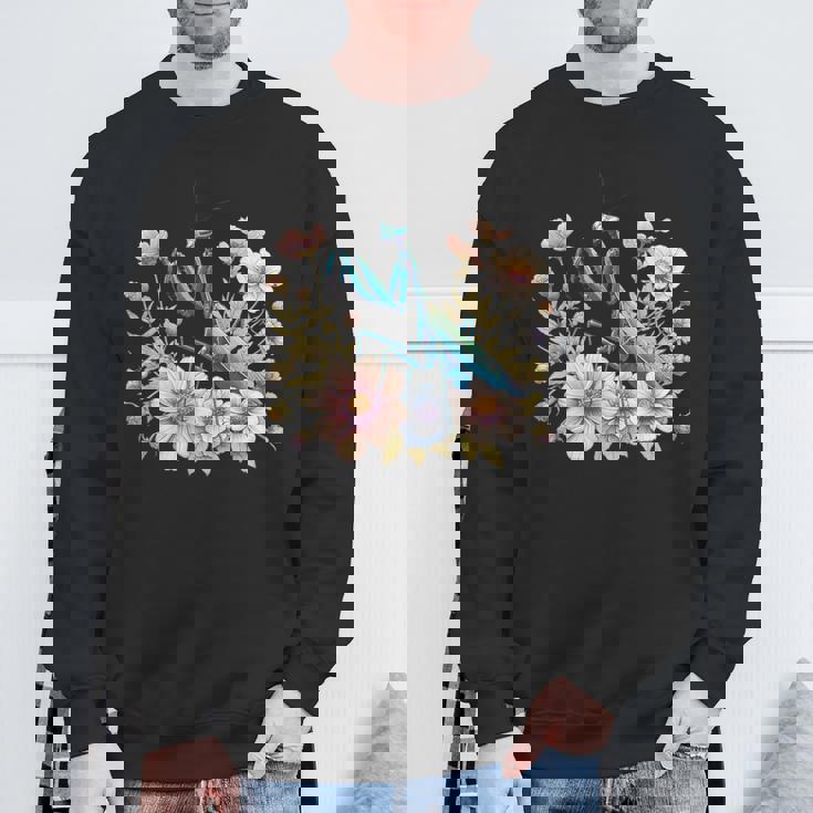 美しい昆虫アート カマキリ スウェットシャツ 高齢者への贈り物