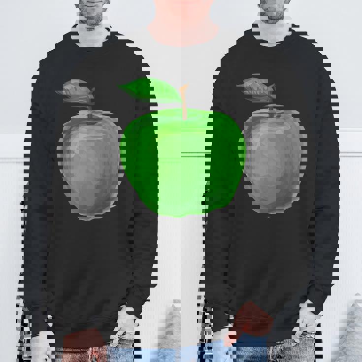 美しい青りんごを彩った果物や果物のりんご。 スウェットシャツ 高齢者への贈り物