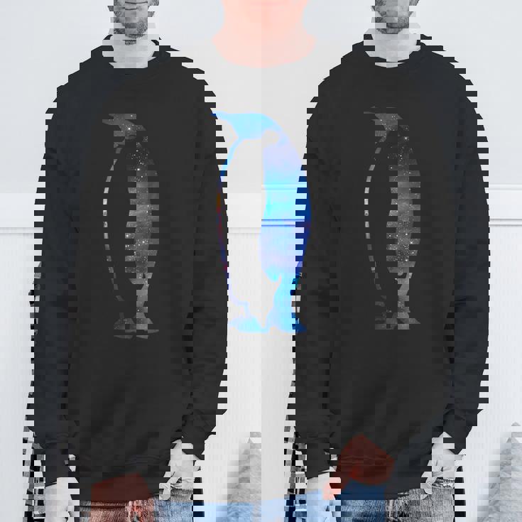 美的シルエット 星 宇宙 銀河 ペンギン スウェットシャツ 高齢者への贈り物