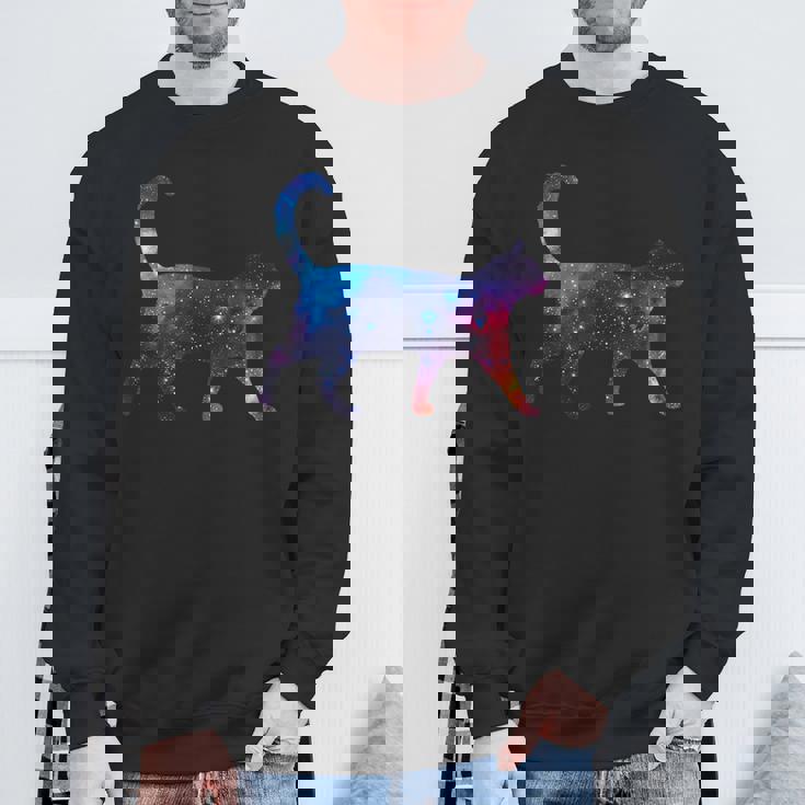 美的シルエット 星 宇宙 銀河 猫 スウェットシャツ 高齢者への贈り物