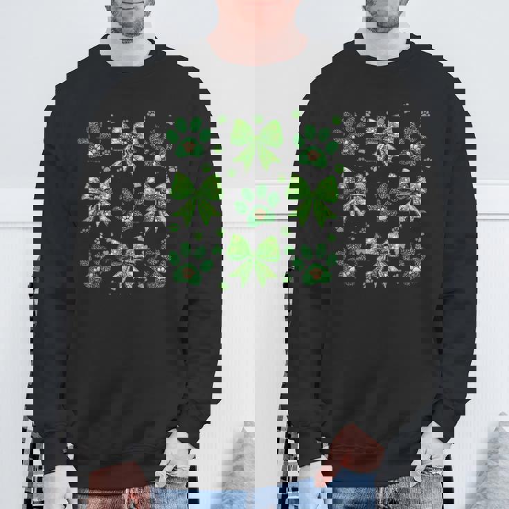 聖パトリックの日 犬 猫 コケット リボン シャムロック 聖パトリック スウェットシャツ 高齢者への贈り物