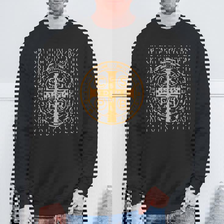 聖ベネディクト勲章 キリスト教の祈り スウェットシャツ 高齢者への贈り物