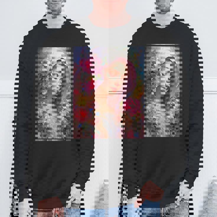 聖母、聖母マリア、聖母マリア、聖母 スウェットシャツ 高齢者への贈り物