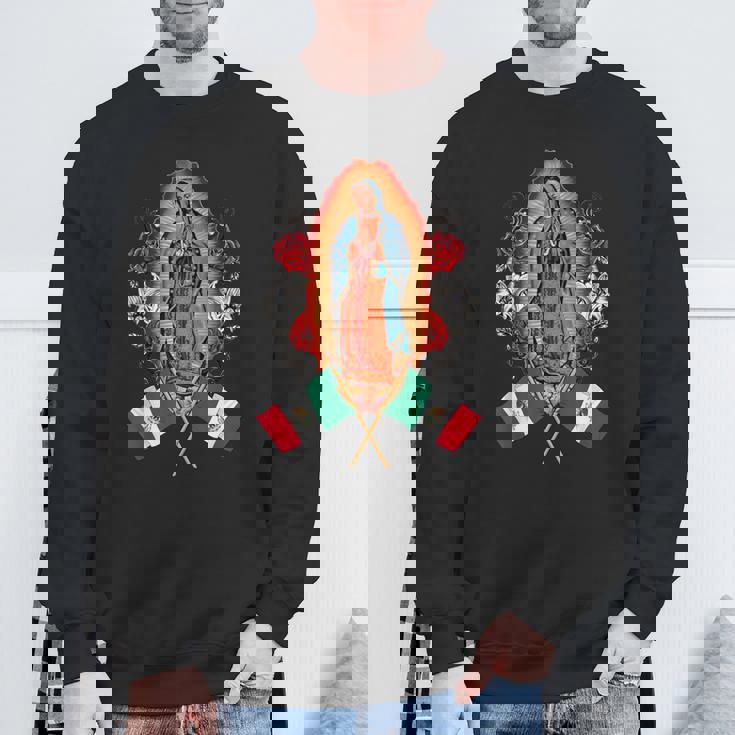 聖母マリア メキシコ国旗 聖母マリア グアダルーペ スウェットシャツ 高齢者への贈り物