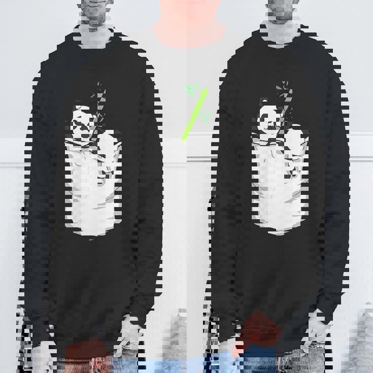 胸ポケットパンダ パンダ クマ スウェットシャツ 高齢者への贈り物